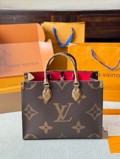 Pre-loved Louis Vuitton Onthego Mm In Monogram Empreinte (35cm) - Bold, Spacious & Timeless!