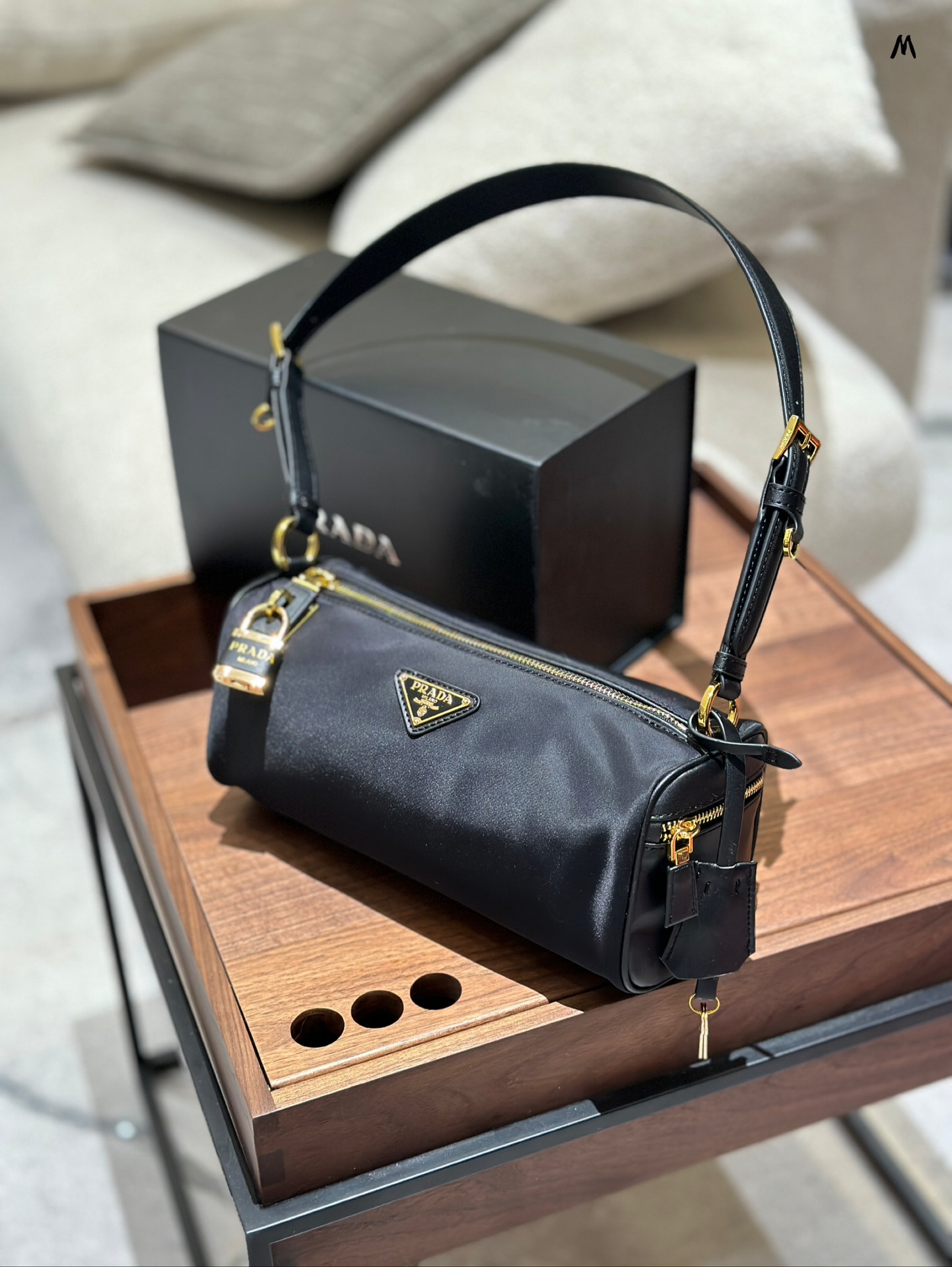 Prada Black Lock Shoulder Bag: Where Sustainable Luxury Meets Iconic Design