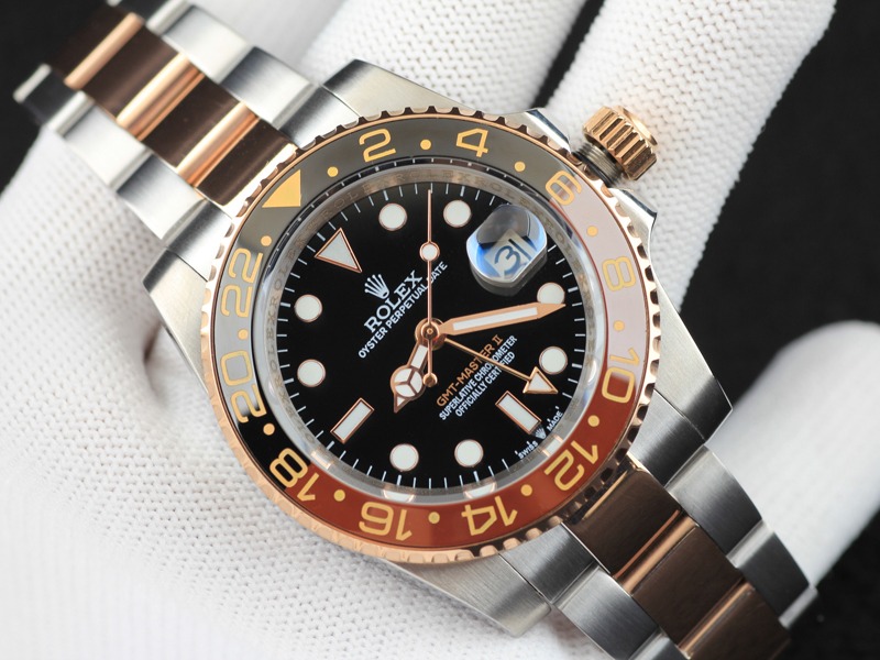 Rolex Gmt-master Ii-style Ref. M126711chnr-0002, Mastering Time Zones With Iconic Precision, 40mm Robust Stainless Steel Construction, Anti-scratch Sapphire Crystal With Cyclops Lens