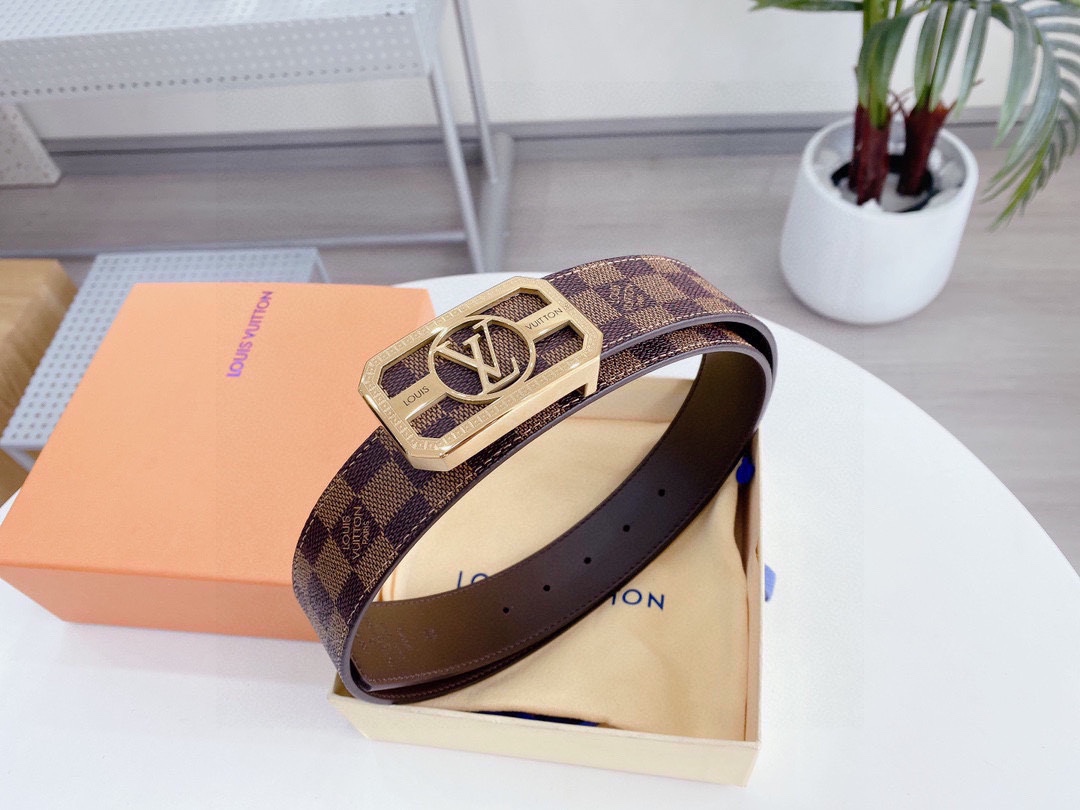 Louis Vuitton | Iconic 40mm Belt — The Ultimate Luxury Statement, Ice-cold Stainless Steel Buckle, Vacuum-electroplated To Mirror-grade Brilliance