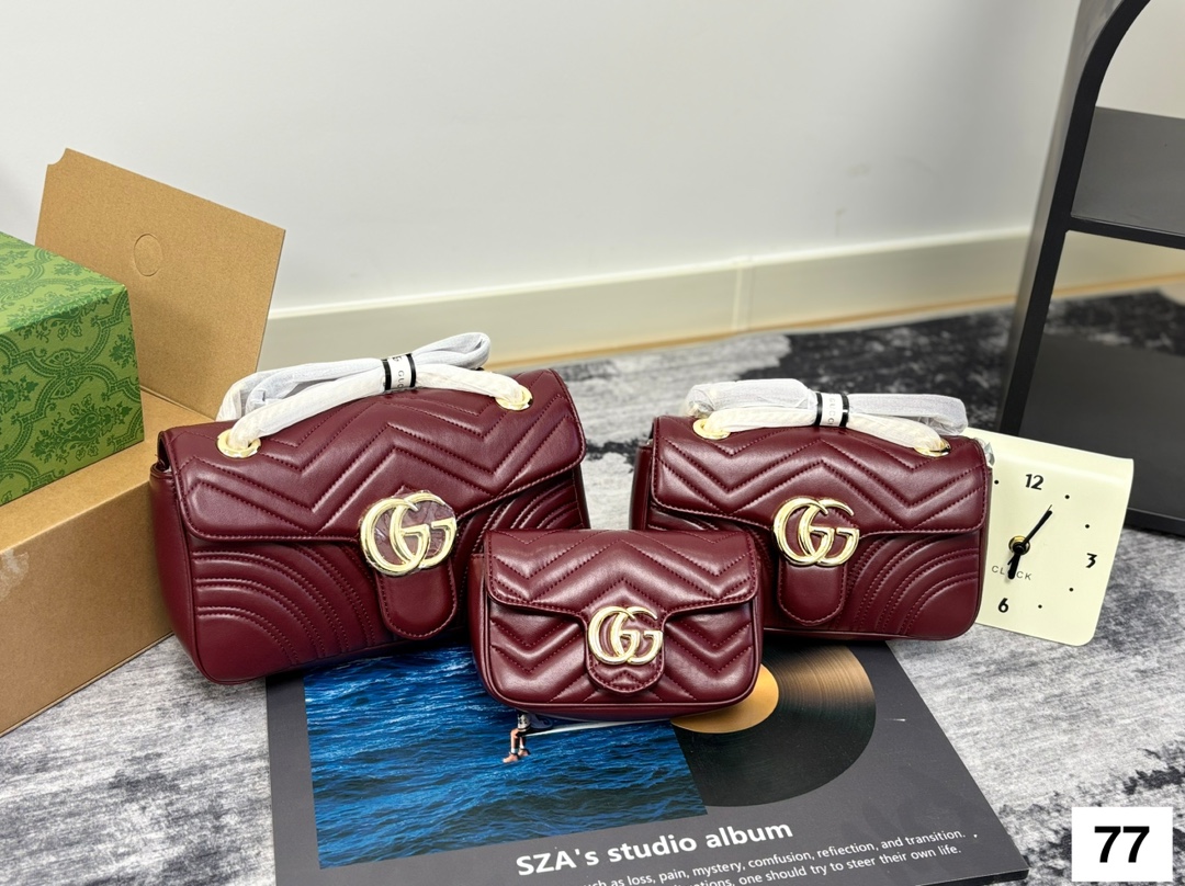 Gucci Marmont Chain Bag Collection, This Collection Is A Best-selling Sensation In Boutiques.